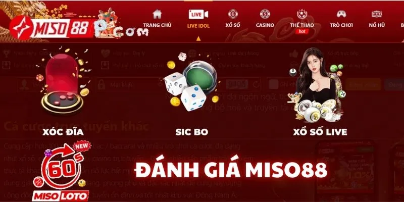 Đánh giá giao diện Miso88 có trải nghiệm mượt mà